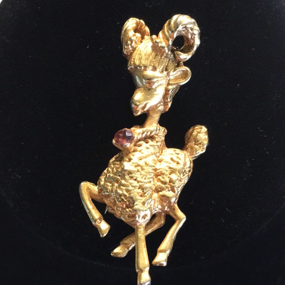 Vintage Vogue Jewelry Goat Brooch - Picture 1 of 10